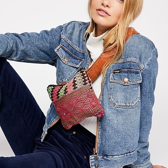 Free People X Tricia Fix "Isabella" Embroidered Belt Bag OOAK - Picture 14 of 14